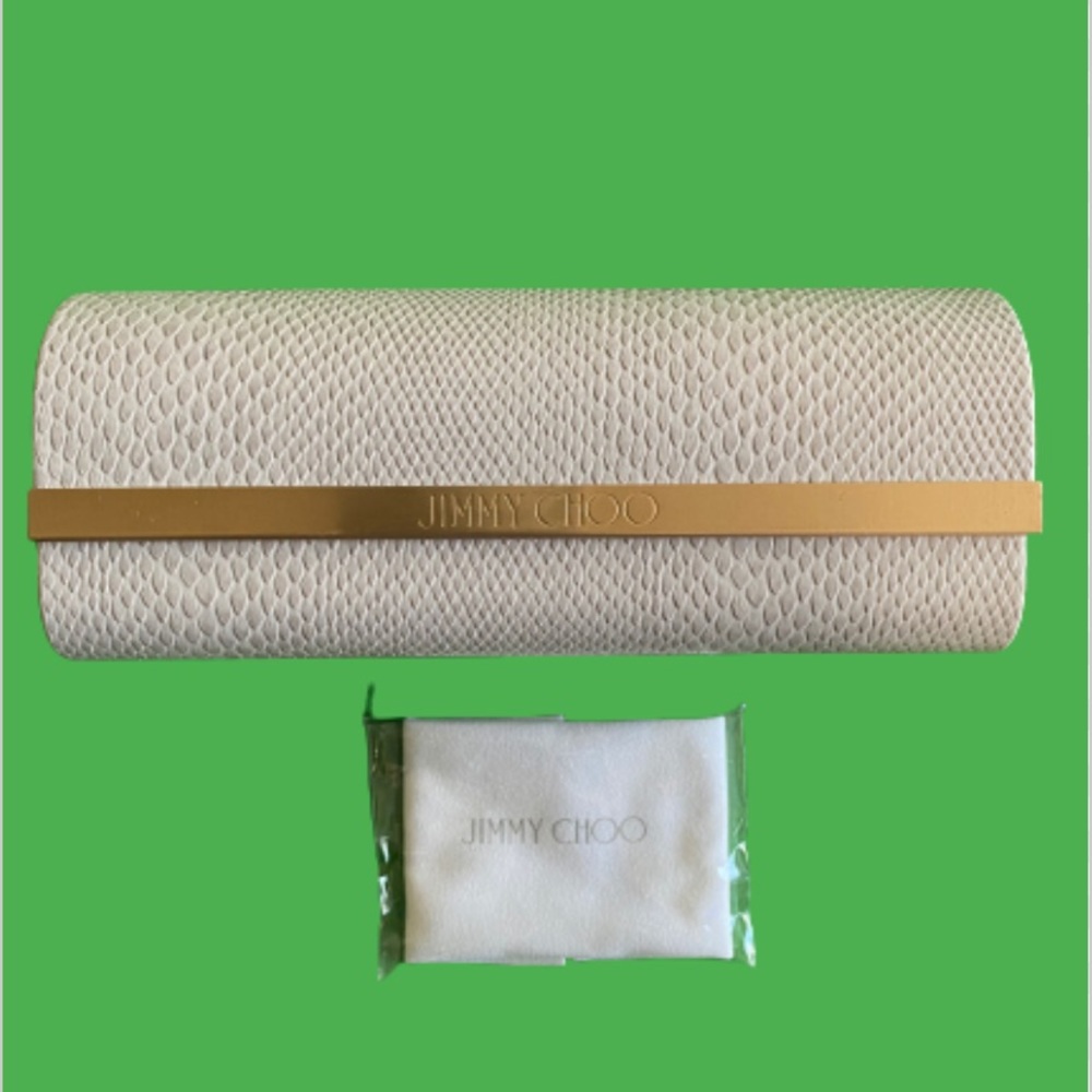 NWOT Jimmy Choo Hardcover Snakeskin Eyeglass Case